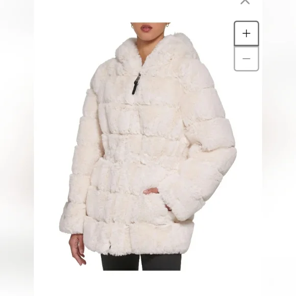 Dkny Jackets Coats Nwt Dkny White Faux Fur Cozy Winter Coat